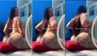 Anny Alves Hot solo en bragas tomando un sol