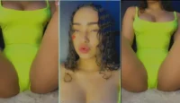 Valery Altamar morena coño de traje de baño verde todo