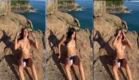 Ver Fernanda Mota No Beach haciendo topless