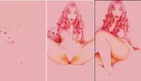 Lis del Castilho es todo hermoso con su cabello rosado en la cama