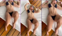 Lamosquera con un sabroso pecho de bikini provocativo